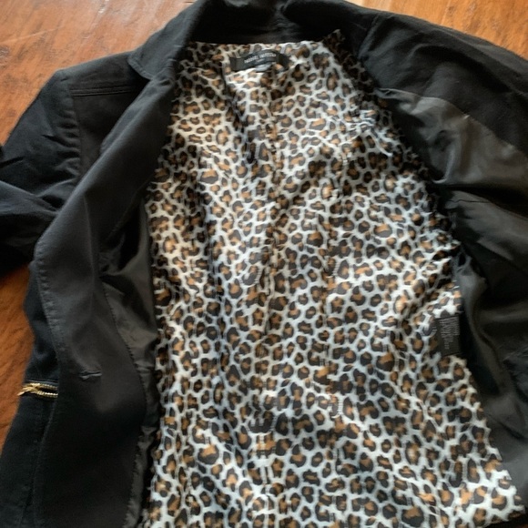 Nine West Tailor Black Jacket Animal Print Apparel - Picture 5 of 12